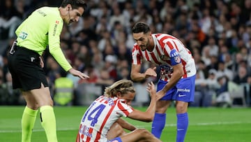 Munuera Montero no quiso saber nada de la entrada de Carvajal a Marcos Llorente.