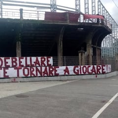Los ultras del Torino se movilizan contra la vuelta del fútbol