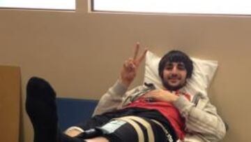 <b>OPTIMISTA. </b>Ricky, sonriente, colgó está foto ayer en Twitter.