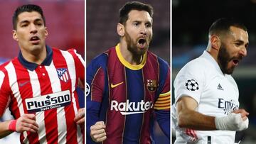 Suárez, Messi y Benzema.