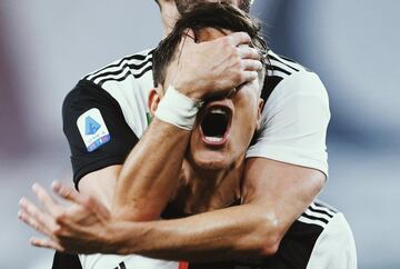 Celebraci¨®n del argentino Paulo Dybala frente al Genoa.