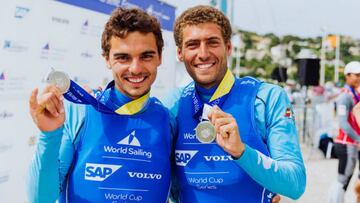 Jordi Cammar y Nicol&aacute;s Rodr&iacute;guez, plata en el 470 de la Final de la Copa del Mundo en Marsella.