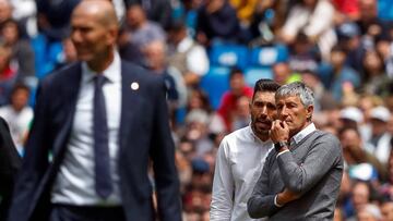 Quique Setién, en el Bernabéu.