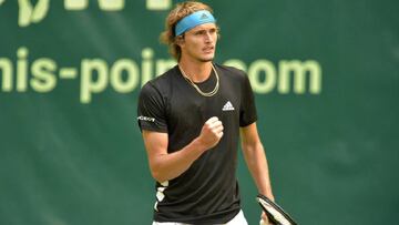 Alexander Zverev super&oacute; la primera ronda de Halle con algunas dificultades.