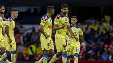 Jugadores del América después del partido contra FC Juárez.