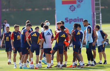 La selección española se ha entrenado esta mañana tras el empate cosechado ante la selección alemana en la jornada de ayer del Mundial de Qatar 2022.