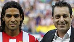 Falcao, junto a Caminero y Futre.