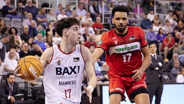 Mario Saint-Supery, del Baxi Manresa, ante Noua.