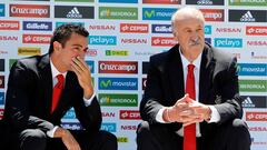 Del Bosque con Xavi, en la etapa de ambos en la Selección.