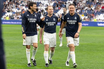 Luis Milla, Emilio Butragueño y Alfonso Pérez. 