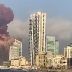 Huge explosion rocks Beirut port