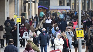 CARDIFF, WALES - NOVEMBER 22: A general view of the Hayes on November 22, 2020 in Cardiff, Wales. Restrictions across Wales have been relaxed following a two-week "firebreak" lockdown which ran from October 23 to November 9. England went into lockdown on November 5 and will exit on December 2. (Photo by Matthew Horwood/Getty Images)