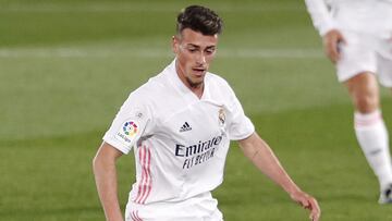 Antonio Blanco, en un partido con el primer equipo del Real Madrid.