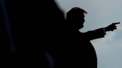 US President Donald Trump speaks during a Make America Great Again rally at Ocala International Airport in Ocala, Florida on October 16, 2020.