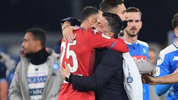 David Ospina y Gennaro Gattuso tras un partido del Napoli.