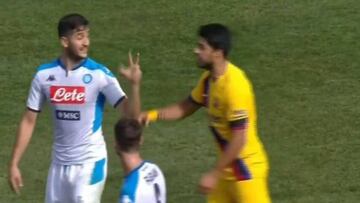 Manolas le recordó a Luis Suárez el 3-0 de Roma