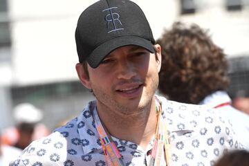 El actor Ashton Kutcher en el Gran Premio de Hungría. 