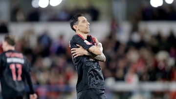 Angel Di Maria celebra un gol.