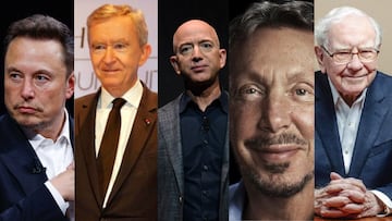Los cinco hombres m¨¢s ricos del mundo duplican su riqueza