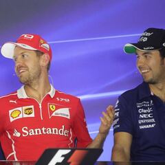 Vettel ejerce de juez en la paz entre 'Checo' Pérez y Ocon