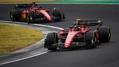 Carlos Sainz y Charles Leclerc en el GP de Hungría.