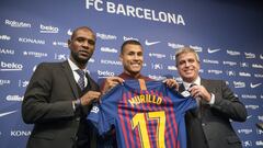 Colombia international Jeison Murillo joins on loan until the end of the season. Barça have the option to buy him outright from Valencia in June. The 26-year-old centre-back is Barcelona's first signing of the winter transfer window