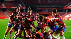 El Granada celebra el gol de octavos de final de la Copa de la Reina.