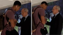 La secuencia viral de Florentino parando a Bellingham y su reacción sin mediar palabra