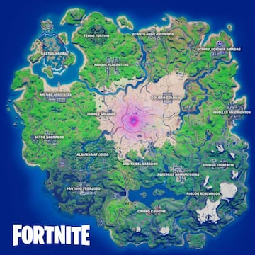 Mapa de la Temporada 5 de Fortnite Cap&iacute;tulo 2