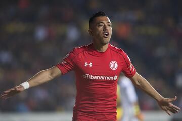 El jugador colombiano tiene 25 goles en los últimos tres torneos, todos con Toluca, único club en el que ha jugado desde su llegada a México.