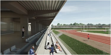 En una de las parcelas dedicada a instalaciones deportivas municipales se levantará una pista de atletismo reglamentaria de ocho calles y con capacidad para ser sede de campeonatos oficiales.