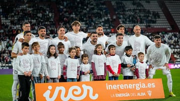 El once del Albacete ante el Córdoba.