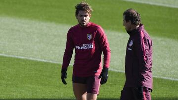 Cerci, en un entrenamiento con el Atlético de Madrid.