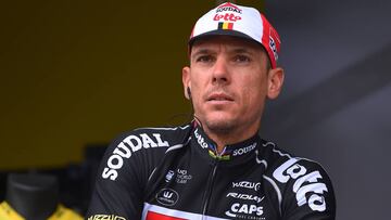 Philippe Gilbert, antes de tomar la salida en la Par&iacute;s-Niza con el Lotto-Soudal.