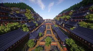 El Japón feudal más increíble recreado en Minecraft