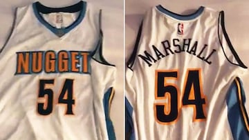 Marshall recibe una camiseta de los Nuggets por fichar a Millsap