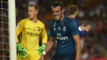 Bale fue la referencia del Madrid arriba en la primera parte, pero apenas dejó un remate a puerta y muy poco más.