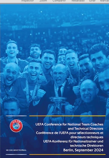 Dossier de las conferencias que organiza la UEFA en Berlín. 