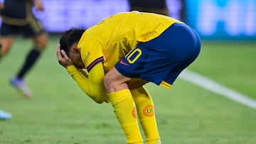 Diego Valdes of America during the match between Los Angeles FC and America as part of Play-In prior to 2025 FIFA Club World Cup, at BMO Stadium on May 31, 2025 in Los Angeles, California, United States.