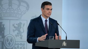 El presidente del Gobierno, Pedro S&aacute;nchez, en la Moncloa el 23 de octubre de 2020.