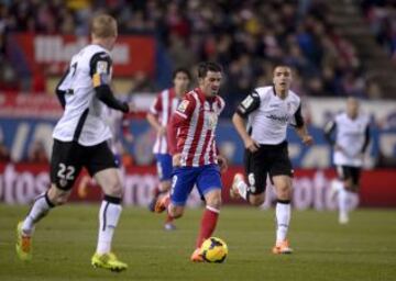 David Villa con el balón.