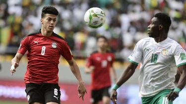 Fans take aim with lasers during the Senegal-Egypt game