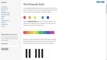 Lightnote, la web que te da un curso acelerado de música
