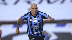  Ariel Nahuelpan celebrates his goal 1-1 of Queretaro during the game Queretaro vs Guadalajara corresponding Round 05 the Torneo Apertura 2022 of the Liga BBVA MX at La Corregidora Stadium, on July 27, 2022.

<br><br>

Ariel Nahuelpan celebra su gol 1-1 de Queretaro durante el partido Queretaro vs Guadalajara, correspondiente a la Jornada 05 del Torneo Apertura 2022 de la Liga BBVA MX en el Estadio La Corregidora, el 27 de julio de 2022.