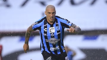 Ariel Nahuelpan celebrates his goal 1-1 of Queretaro during the game Queretaro vs Guadalajara corresponding Round 05 the Torneo Apertura 2022 of the Liga BBVA MX at La Corregidora Stadium, on July 27, 2022.
<br><br>
Ariel Nahuelpan celebra su gol 1-1 de Queretaro durante el partido Queretaro vs Guadalajara, correspondiente a la Jornada 05 del Torneo Apertura 2022 de la Liga BBVA MX en el Estadio La Corregidora, el 27 de julio de 2022.