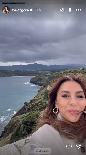 Eva Longoria visita diferentes rincones en Asturias.