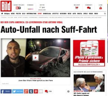 El peri&oacute;dico alem&aacute;n inform&oacute; del accidente que sufri&oacute; el ex jugador de Bayer Leverkusen.