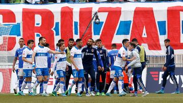 Cuartos de final, Copa Chile 2022.
El arquero de Universidad de Chile Martin Parra es fotografiado durante el partido de vuelta de los cuartos de final de la Copa Chile contra Universidad Catolica disputado en el estadio Elias Figueroa de Valparaiso, Chile.