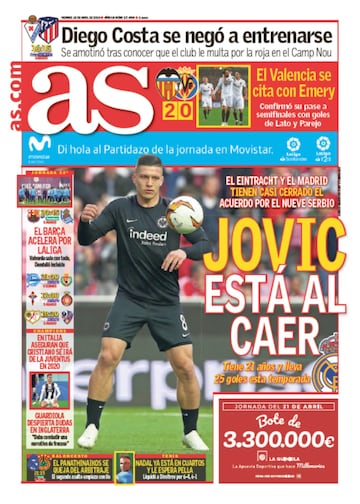 Las portadas de AS de abril