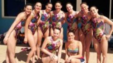 El equipo español de natación sincronizada.